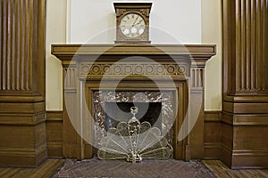 Fireplace in Historic Courthouse Building