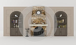 Fireplace Interior Design Modern home interior leving room wall design