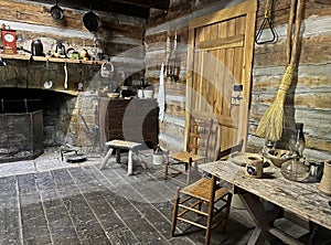 1800 Recreated Home Kitchen in Spring Mill State Park photo