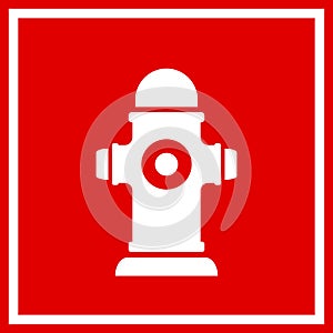 Fireplug square vector sign