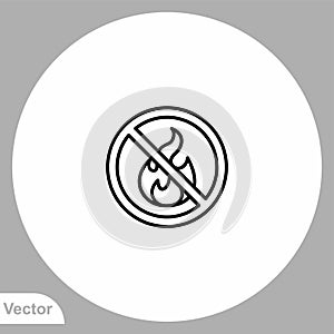 Fireproof vector icon sign symbol