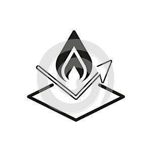 Fireproofing icon. Vector illustration. EPS 10.