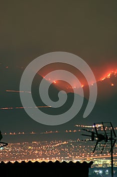 Fires above Athens, Greece photo