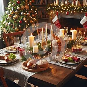 Fireside Festivities: Cozy Christmas Eve Table