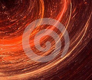 Firestorm, curved fractal background