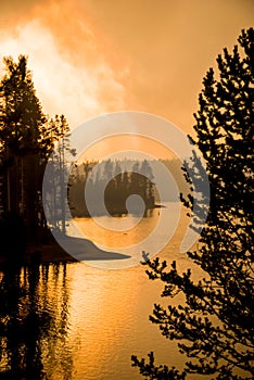 Firestorm in Yellowstone Park