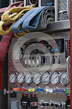 Firetruck Gauges, Dials and Hoses