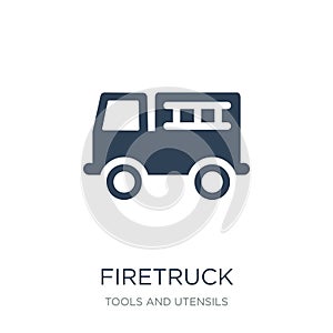 firetruck icon in trendy design style. firetruck icon isolated on white background. firetruck vector icon simple and modern flat