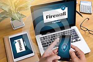 Firewall Antivirus Alert Protection Security and Cyber Security