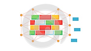 Firewall Brick Wall Icon for Network Security Concept, vector design Generative AI