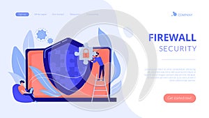 Firewall concept landing page.