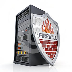 Firewall 3D Icon Illustration photo
