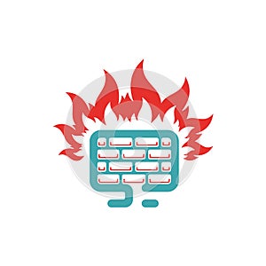 Firewall icon vector illustration.
