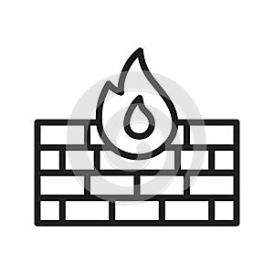 Firewall icon vector image.