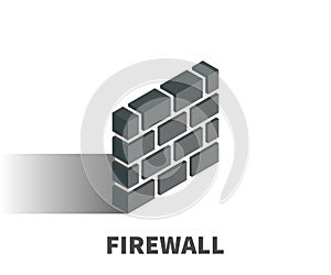 Firewall icon, vector symbol.