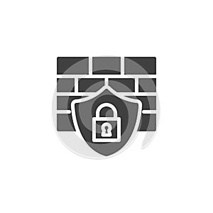 Firewall protection vector icon