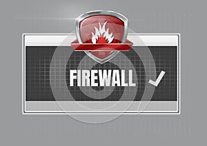 Firewall security protection shield in box