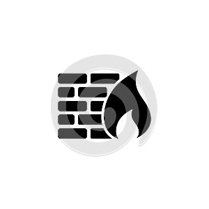 Firewall, Security Wall, Security Flat Vector Icon