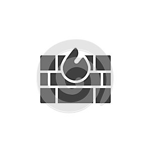 Firewall vector icon