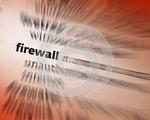 Firewall - a wall or partition designed to inhibit fire or protect data