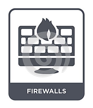 firewalls icon in trendy design style. firewalls icon isolated on white background. firewalls vector icon simple and modern flat
