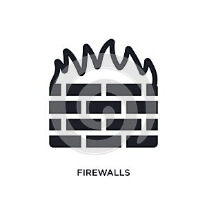 firewalls isolated icon. simple element illustration from technology concept icons. firewalls editable logo sign symbol design on