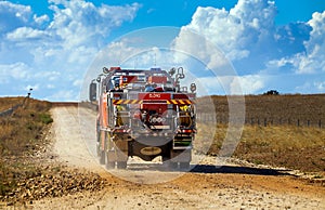 Firewehrauto in Outback at Dubbo Australia