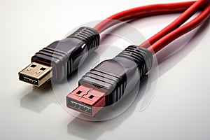 Firewire Cable on white background photo