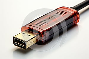 Firewire Cable on white background photo