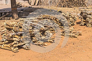 Firewood in bundles