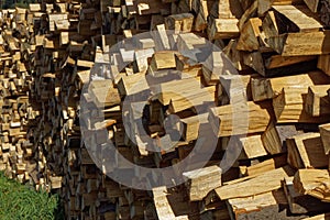 Firewood close up, background