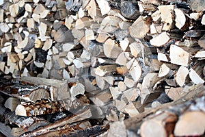 Firewood close up