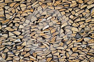 Firewood Dry firewood in a pile for furnace kindling. Firewood t