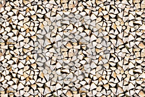 Firewood free-standing stack seamless pattern