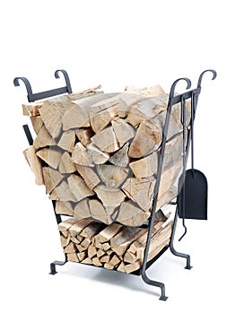 Firewood metal stand