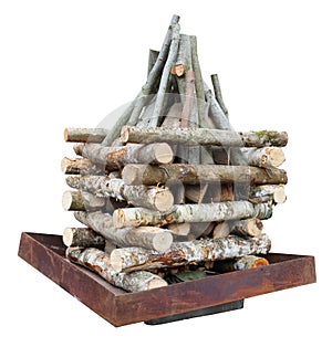 Firewood for pagan ritual bonfire