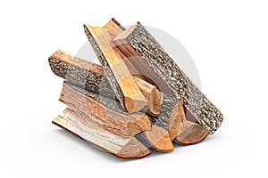 Firewood stack chopped