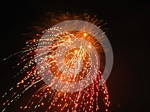 Firework amusement entertainment fun at night