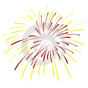 Firework Burst New Year Celebration Vector Illustration Icon