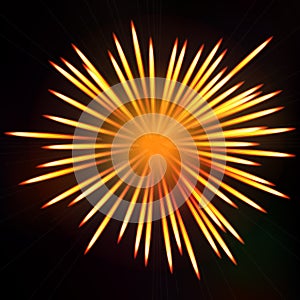 Firework bursting background. Symbol festive