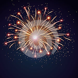 Firework bursting sparkle background