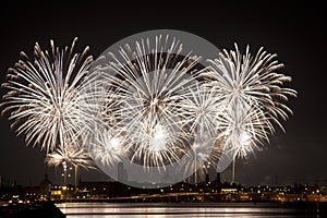 Firework celebration Redentore (Venice, Italy) photo