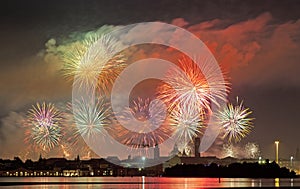 Firework celebration Redentore (Venice, Italy) photo
