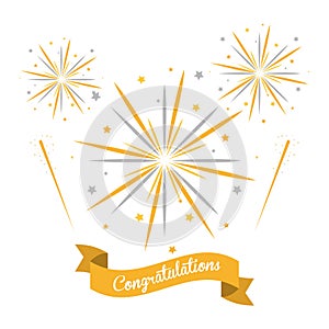 Firework celebrations and congratulations
