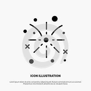 Firework, Fire, Easter, Holiday solid Glyph Icon vector