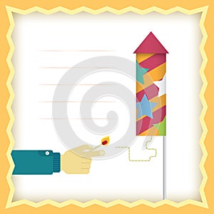 Firework with hand fire