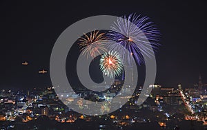 Firework of HuaHin Countdown on new years eve