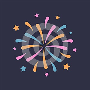 Firework icon. Fireworks holidays icon concept. Vector illustration