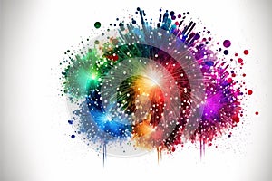 Firework isolated on white background - Celebration and happy time