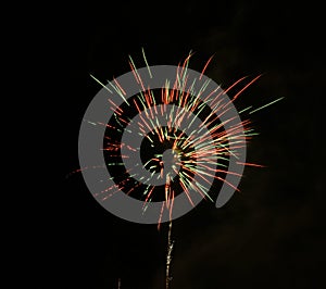 Firework light trails